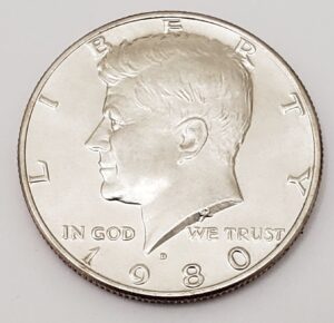 1980 D KENNEDY HALF DOLLAR  **FREE SHIPPING**
