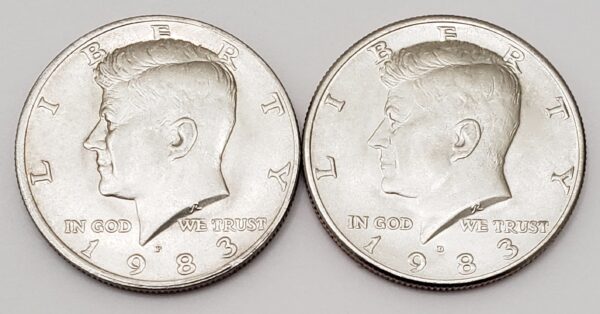 1983 P & D KENNEDY HALF DOLLAR SET (2 COINS)  **FREE SHIPPING**