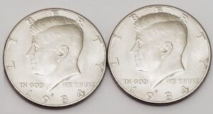 1984 P & D KENNEDY HALF DOLLAR SET (2 COINS)  **FREE SHIPPING**