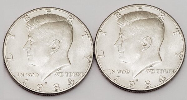 1984 P & D KENNEDY HALF DOLLAR SET (2 COINS)  **FREE SHIPPING**