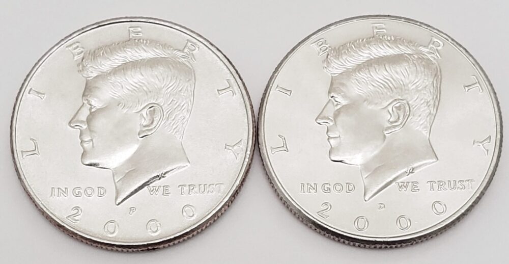 2000 P & D KENNEDY HALF DOLLAR SET (2 COINS) **FREE SHIPPING**