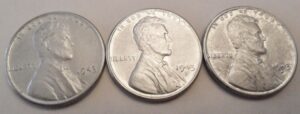 1943 P D S Lincoln Wheat Cent / Penny Set (3 Coins) *FINE OR BETTER*  **FREE SHIPPING**