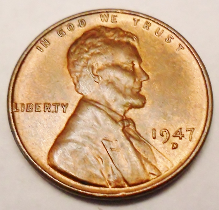 1947 D Lincoln Wheat Cent / Penny *FINE OR BETTER* **FREE SHIPPING**