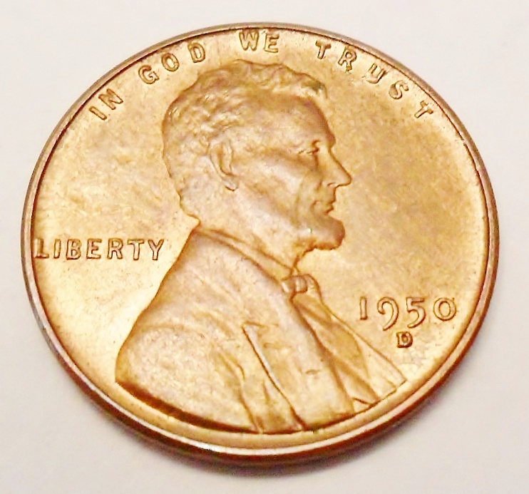 1950 D Lincoln Wheat Cent / Penny *FINE OR BETTER* **FREE SHIPPING**