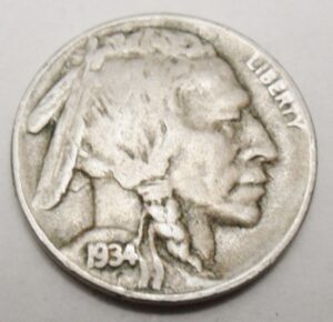 1934 P INDIAN HEAD "BUFFALO" NICKEL *GOOD OR BETTER* **FREE SHIPPING**