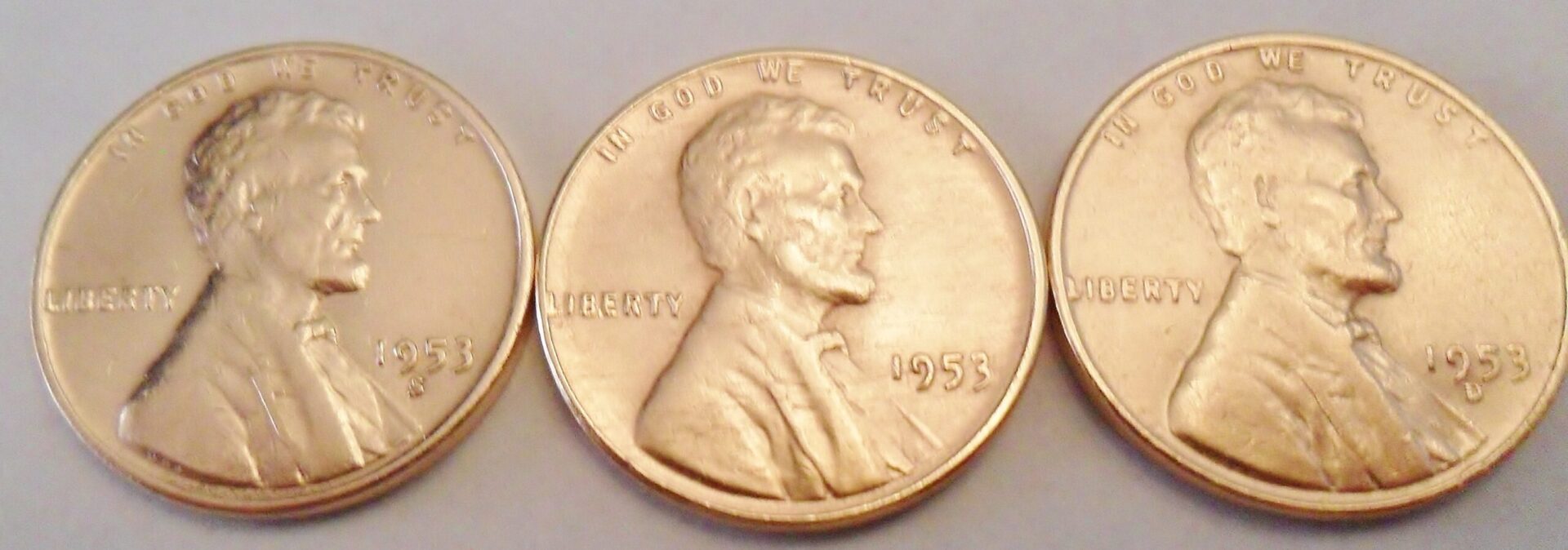 1953 P D S Lincoln Wheat Cent / Penny Set (3 Coins) *FINE OR BETTER* **FREE SHIPPING**