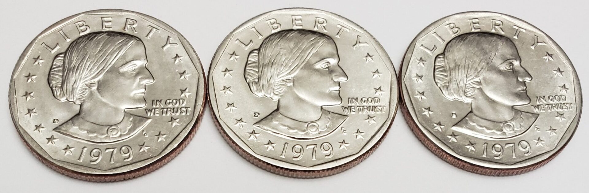 1979 P D S Susan B. Anthony (SBA) Dollar Coin Set (3 Coins) **FREE SHIPPING**