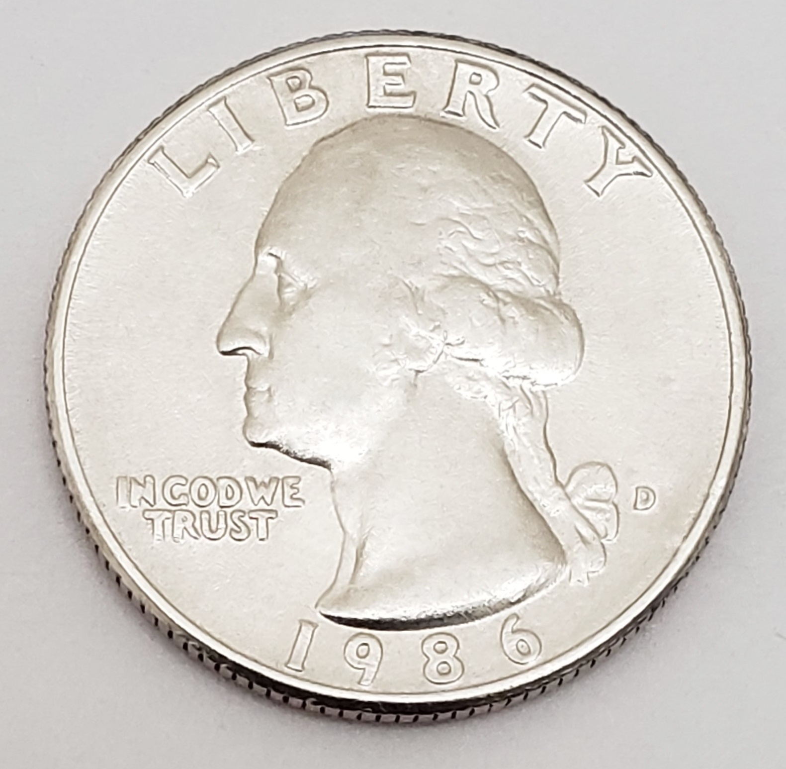 1986 D Washington Quarter **FREE SHIPPING**