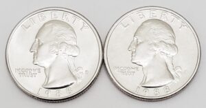 1988 P & D Washington Quarter Set (2 Coins) **FREE SHIPPING**