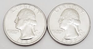 1989 P & D Washington Quarter Set (2 Coins) **FREE SHIPPING**
