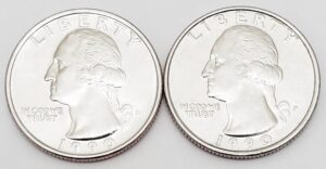 1990 P & D Washington Quarter Set (2 Coins) **FREE SHIPPING**