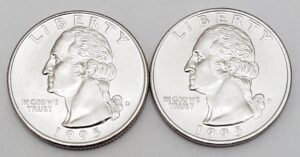 1995 P & D Washington Quarter Set (2 Coins) **FREE SHIPPING**
