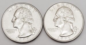 1997 P & D Washington Quarter Set (2 Coins) **FREE SHIPPING**