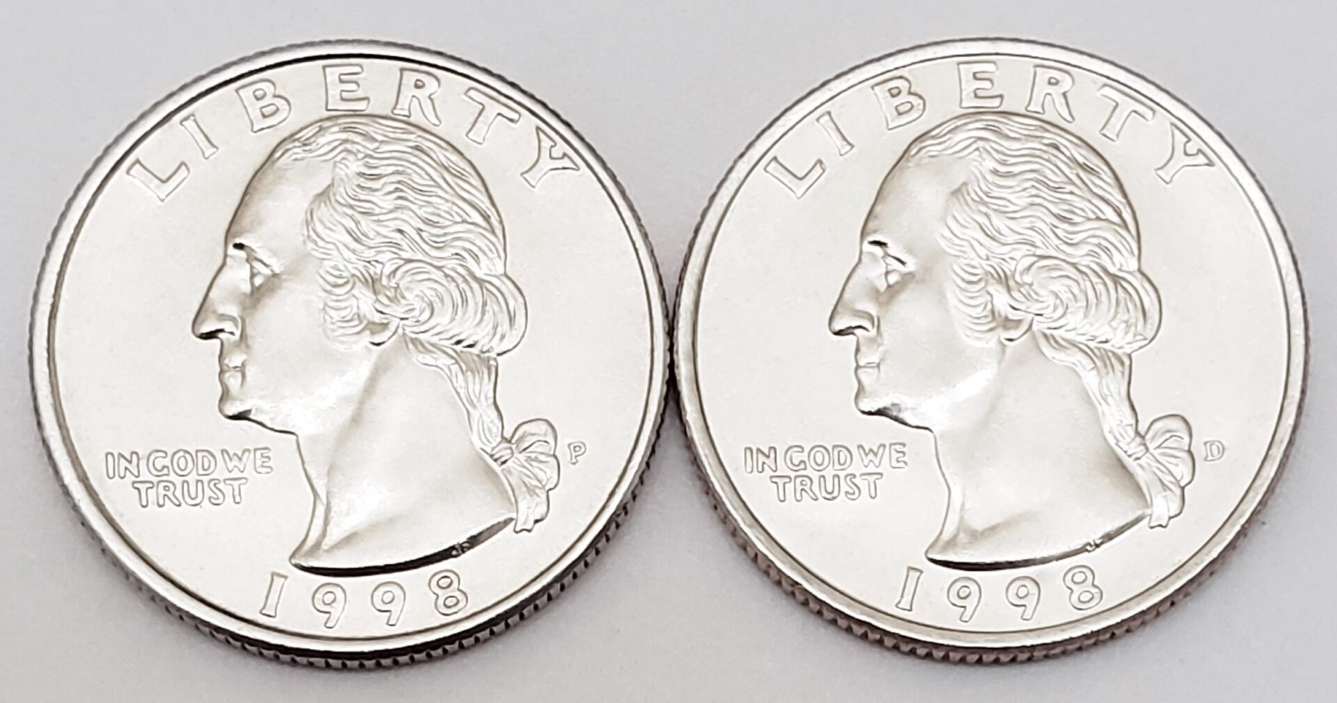 1998 P & D Washington Quarter Set (2 Coins) **FREE SHIPPING**