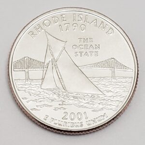 2001 P Rhode Island State Quarter **FREE SHIPPING**