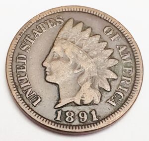 1891 P Indian Head Cent / Penny *AG OR BETTER*  **FREE SHIPPING**