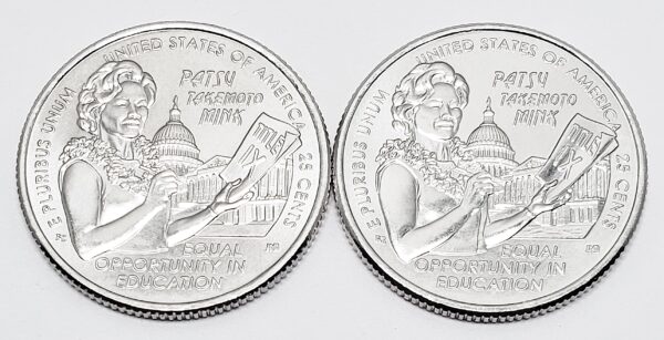 2024 P & D PATSY TAKEMOTO MINK QUARTERS *BU UNCIRCULATED* **FREE SHIPPING**