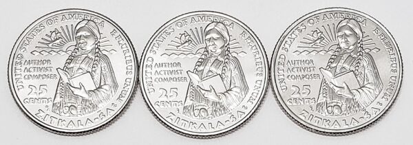 2024 P D S ZITKALA-SA QUARTER SET (3 COINS) *BU UNCIRCULATED* **FREE SHIPPING**